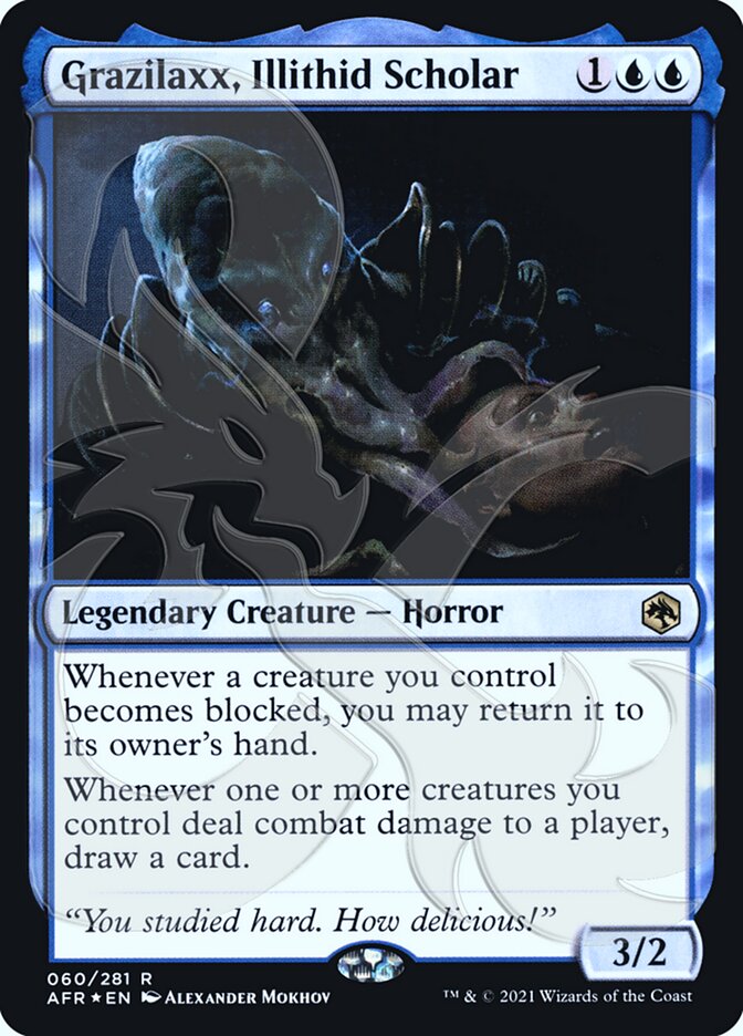 Grazilaxx, Illithid Scholar (Ampersand Promo) [Dungeons & Dragons: Adventures in the Forgotten Realms Promos] - The Mythic Store | 24h Order Processing