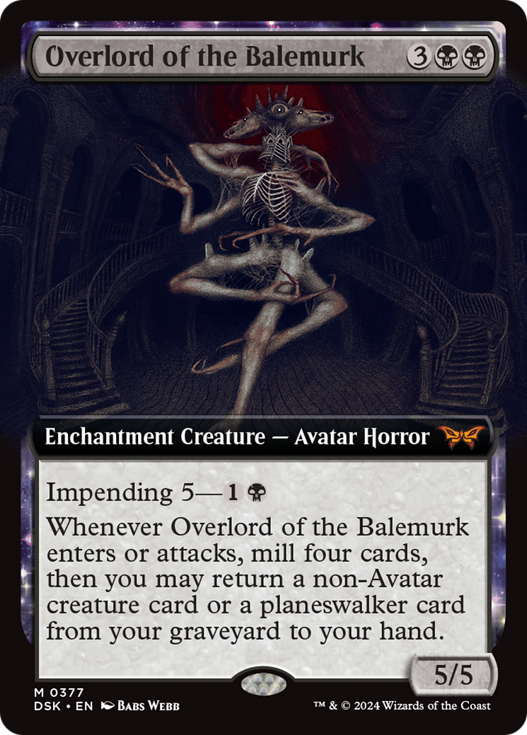 Overlord of the Balemurk (Extended Art) [Duskmourn: House of Horror] - The Mythic Store | 24h Order Processing