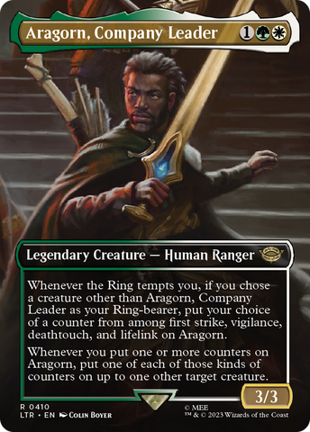 Aragorn, Company Leader (Borderless Alternate Art) [The Lord of the Rings: Tales of Middle-Earth] - The Mythic Store | 24h Order Processing