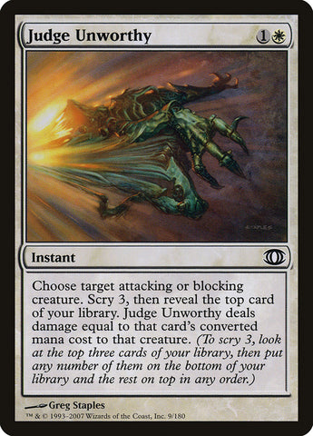 Judge Unworthy [Future Sight] - The Mythic Store | 24h Order Processing