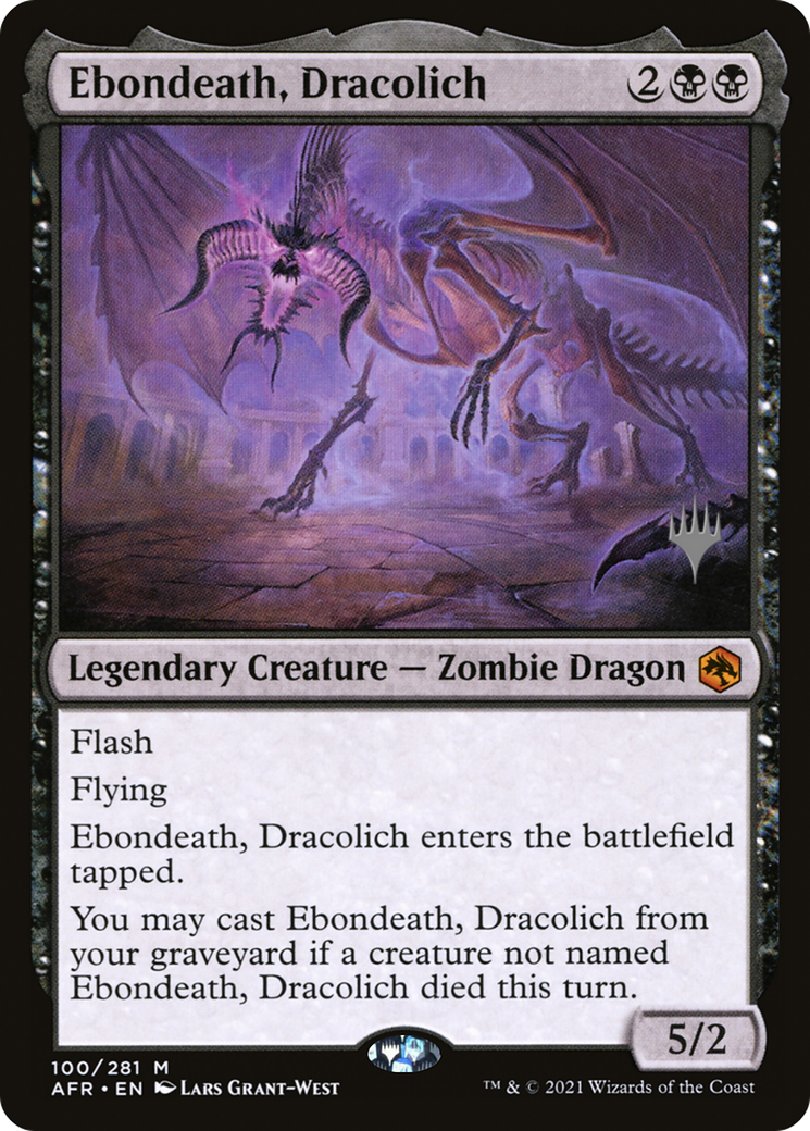 Ebondeath, Dracolich (Promo Pack) [Dungeons & Dragons: Adventures in the Forgotten Realms Promos] - The Mythic Store | 24h Order Processing