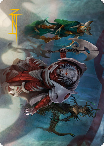 Norn's Decree Art Card (Gold-Stamped Signature) [Phyrexia: All Will Be One Art Series] - The Mythic Store | 24h Order Processing