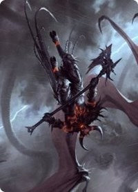 Burning-Rune Demon Art Card [Kaldheim Art Series] - The Mythic Store | 24h Order Processing