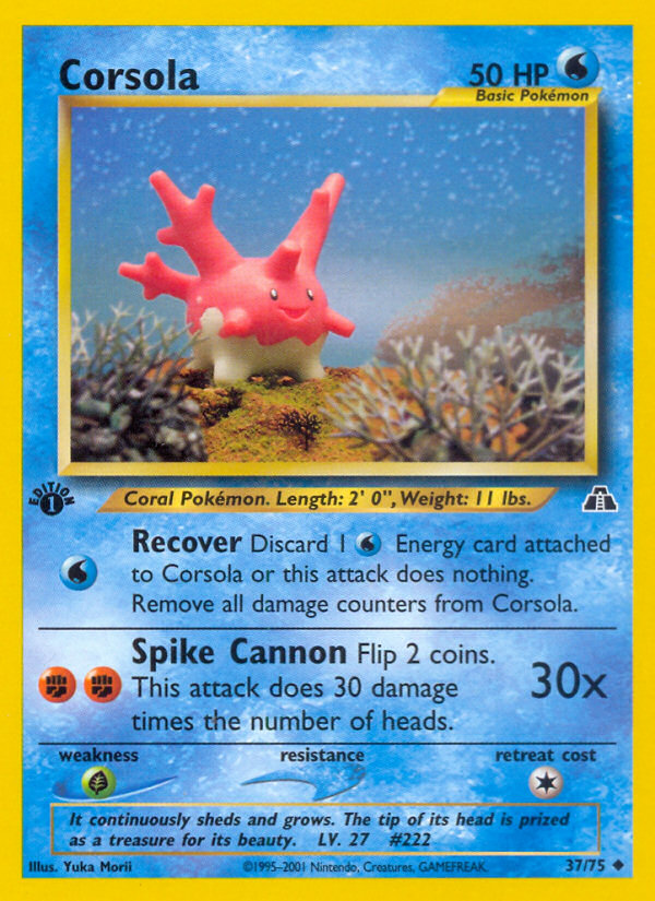 Corsola (37/75) [Neo Discovery 1st Edition] - The Mythic Store | 24h Order Processing