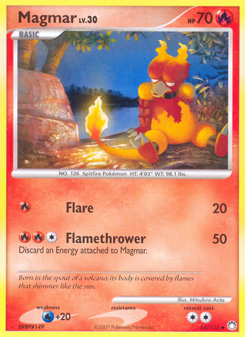 Magmar (54/123) [Diamond & Pearl: Mysterious Treasures] - The Mythic Store | 24h Order Processing