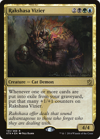 Rakshasa Vizier [Khans of Tarkir Prerelease Promos] - The Mythic Store | 24h Order Processing