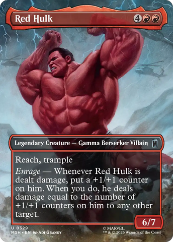 Red Hulk (Borderless) [Marvel Super Heroes] - The Mythic Store | 24h Order Processing