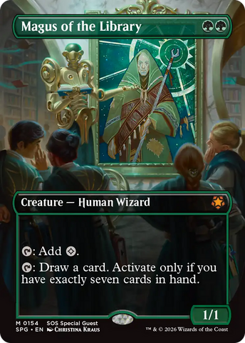 Magus of the Library (Borderless) [Secrets of Strixhaven Special Guests] - The Mythic Store | 24h Order Processing