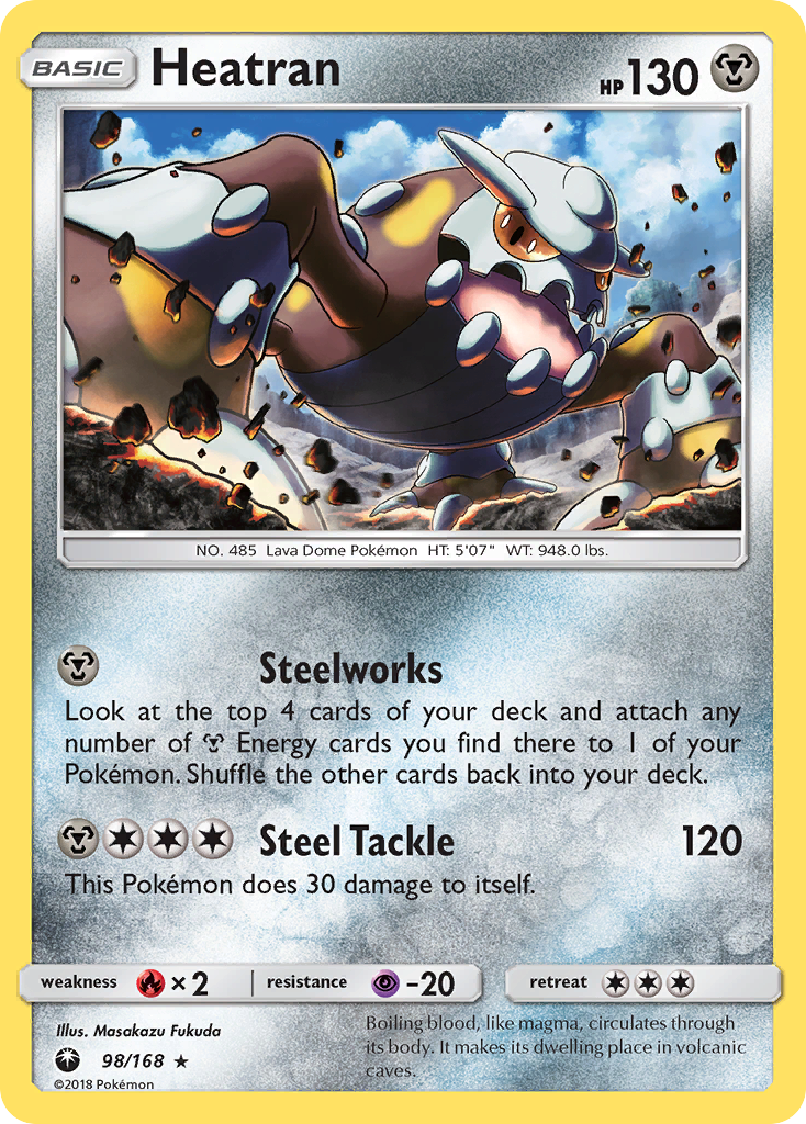 Heatran (98/168) [Sun & Moon: Celestial Storm] - The Mythic Store | 24h Order Processing