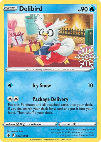 Delibird (032/198) (Holiday Calendar) [Sword & Shield: Chilling Reign] - The Mythic Store | 24h Order Processing