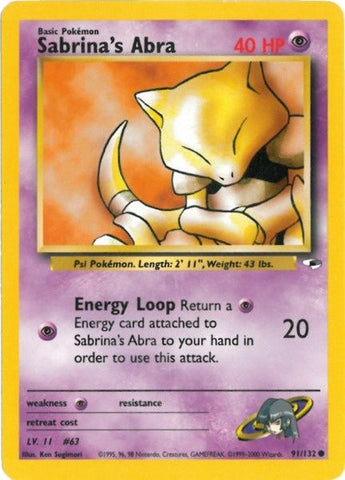 Sabrina's Abra (91/132) [Gym Heroes Unlimited] - The Mythic Store | 24h Order Processing