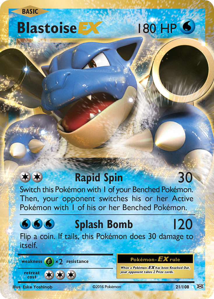 Blastoise EX (21/108) [XY: Evolutions] - The Mythic Store | 24h Order Processing