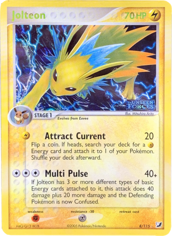 Jolteon (8/115) (Stamped) [EX: Unseen Forces] - The Mythic Store | 24h Order Processing