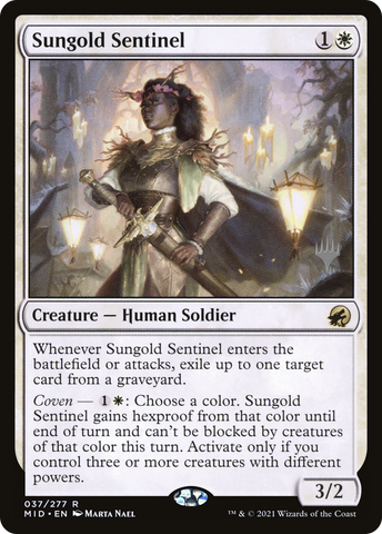 Sungold Sentinel (Promo Pack) [Innistrad: Midnight Hunt Promos] - The Mythic Store | 24h Order Processing