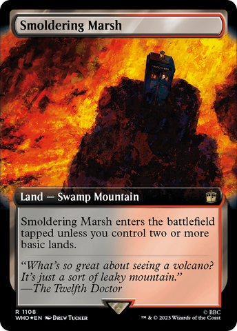 Smoldering Marsh (Extended Art) (Surge Foil) [Doctor Who] - The Mythic Store | 24h Order Processing
