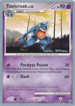 Toxicroak LV.32 (31/100) (Intimidation - Tristan Robinson) [World Championships 2008] - The Mythic Store | 24h Order Processing