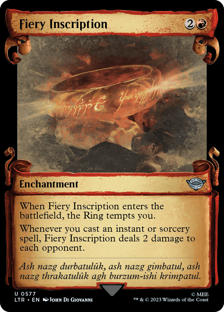 Fiery Inscription [The Lord of the Rings: Tales of Middle-Earth Showcase Scrolls] - The Mythic Store | 24h Order Processing