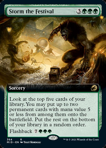 Storm the Festival (Extended Art) [Innistrad: Midnight Hunt] - The Mythic Store | 24h Order Processing