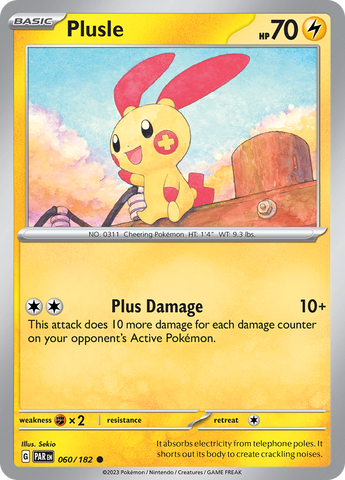 Plusle (060/182) [Scarlet & Violet: Paradox Rift] - The Mythic Store | 24h Order Processing
