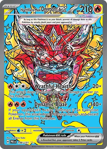Hearthflame Mask Ogerpon ex (148/131) [Scarlet & Violet: Prismatic Evolutions] - The Mythic Store | 24h Order Processing