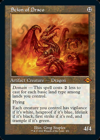 Scion of Draco (Retro Foil Etched) [Modern Horizons 2] - The Mythic Store | 24h Order Processing