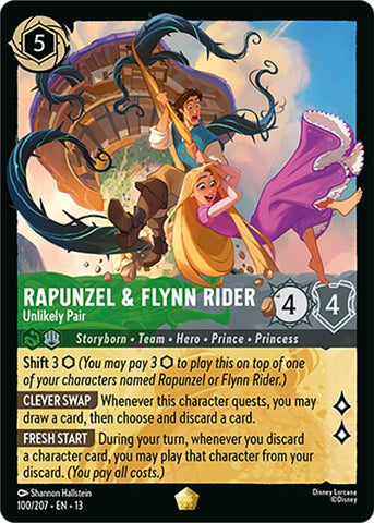 Rapunzel & Flynn Rider - Unlikely Pair (100/204) [Attack of the Vine!] - The Mythic Store | 24h Order Processing