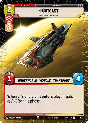 Outcast - Mercenary Starship (305) (Hyperspace) (305) [Ashes of the Empire] - The Mythic Store | 24h Order Processing