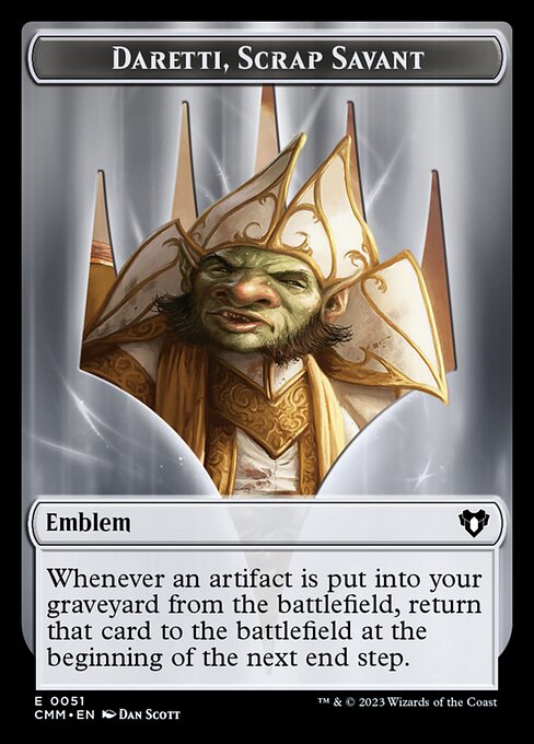 Eldrazi // Emblem - Daretti, Scrap Savant Double-Sided Token [Commander Masters Tokens] - The Mythic Store | 24h Order Processing