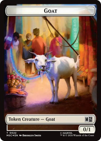 Goat // Soldier Double-Sided Token (Surge Foil) [Marvel Super Heroes Commander Tokens] - The Mythic Store | 24h Order Processing
