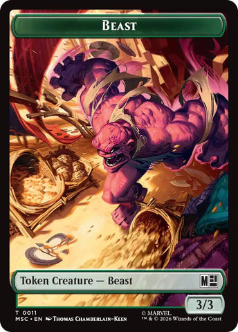 Beast // Vibranium Double-Sided Token [Marvel Super Heroes Commander Tokens] - The Mythic Store | 24h Order Processing