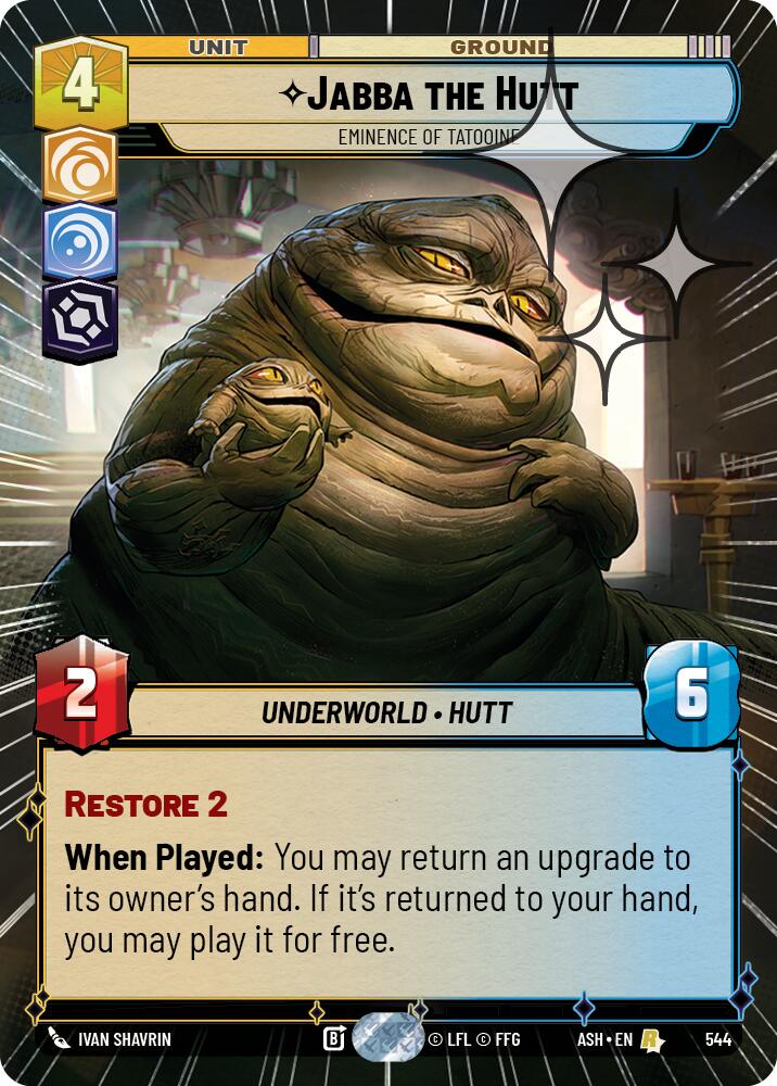 Jabba the Hutt - Eminence of Tatooine (544) (Hyperspace Foil) (544) [Ashes of the Empire] - The Mythic Store | 24h Order Processing