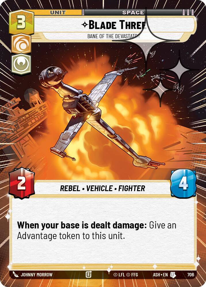 Blade Three - Bane of the Devastator (706) (Hyperspace Foil) (706) [Ashes of the Empire] - The Mythic Store | 24h Order Processing