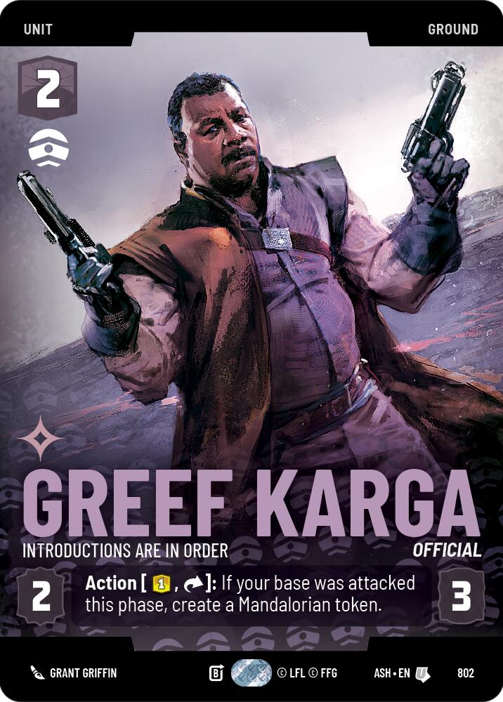 Greef Karga - Introductions are in Order (802) (Prestige) (802) [Ashes of the Empire] - The Mythic Store | 24h Order Processing