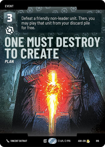 One Must Destroy to Create (816) (Prestige) (816) [Ashes of the Empire] - The Mythic Store | 24h Order Processing