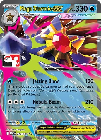 Mega Starmie ex (021/088) [Prize Pack Series Nine] - The Mythic Store | 24h Order Processing
