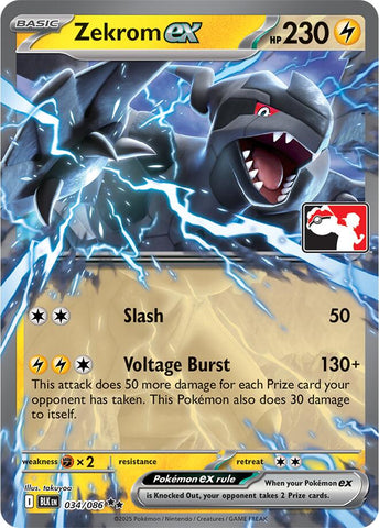 Zekrom ex (034/086) (Right Stamp) [Prize Pack Series Nine] - The Mythic Store | 24h Order Processing