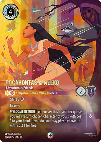 Pocahontas & Meeko - Adventurous Friends (Enchanted) (227/204) [Attack of the Vine!] - The Mythic Store | 24h Order Processing