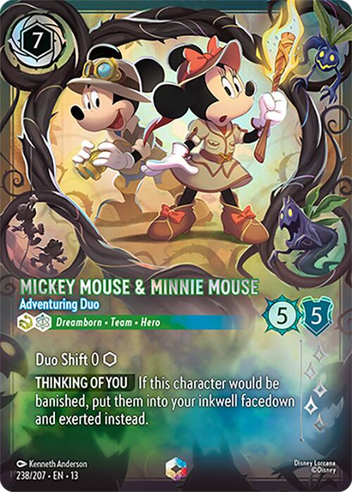 Mickey Mouse & Minnie Mouse - Adventuring Duo (Enchanted) (238/204) [Attack of the Vine!] - The Mythic Store | 24h Order Processing