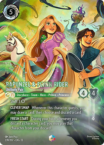 Rapunzel & Flynn Rider - Unlikely Pair (Enchanted) (239/204) [Attack of the Vine!] - The Mythic Store | 24h Order Processing