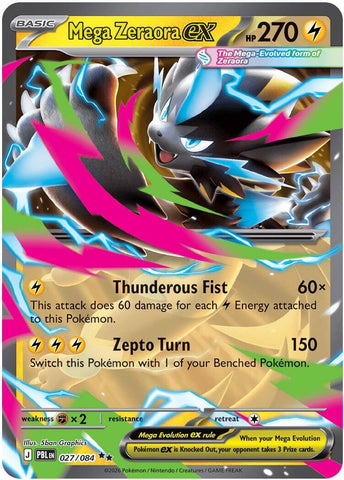 Mega Zeraora ex (027/084) [Mega Evolution: Pitch Black] - The Mythic Store | 24h Order Processing