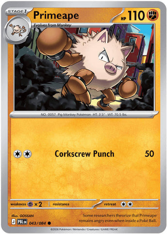 Primeape (043/084) [Mega Evolution: Pitch Black] - The Mythic Store | 24h Order Processing