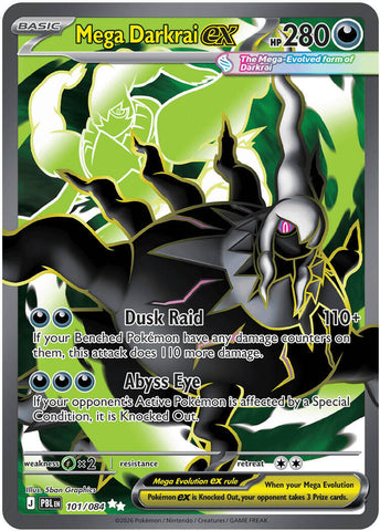 Mega Darkrai ex (101/084) [Mega Evolution: Pitch Black] - The Mythic Store | 24h Order Processing