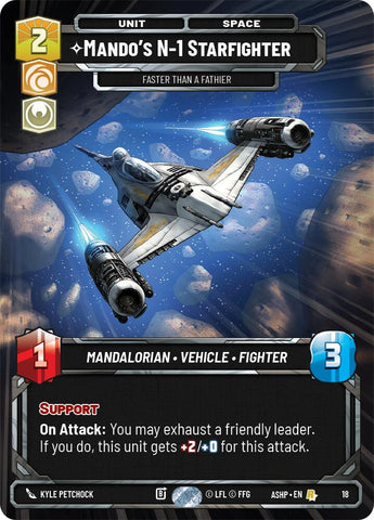 Mando's N-1 Starfighter - Faster than a Fathier (18) (18) [Ashes of the Empire Weekly Play Promos] - The Mythic Store | 24h Order Processing