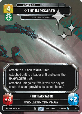 The Darksaber - Icon of Leadership (34) (Foil) (34) [Ashes of the Empire Weekly Play Promos] - The Mythic Store | 24h Order Processing