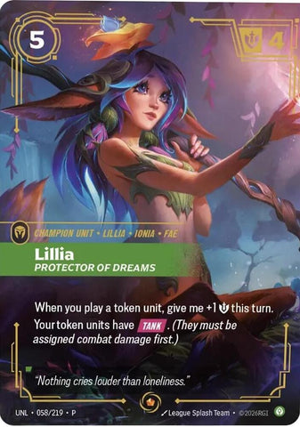 Lillia - Protector of Dreams (058/219) [Riftbound Organized Play Promotional Cards] - The Mythic Store | 24h Order Processing