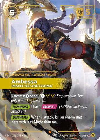 Ambessa, Respected and Feared (136/166) [Vendetta] - The Mythic Store | 24h Order Processing