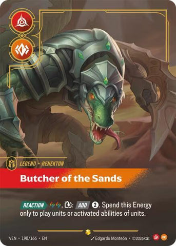 Renekton - Butcher of the Sands (Overnumbered) (190/166) [Vendetta] - The Mythic Store | 24h Order Processing