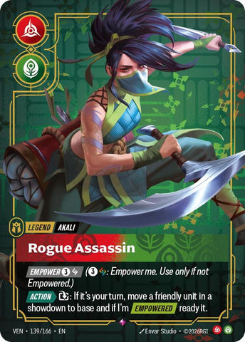 Akali - Rogue Assassin (139/166) [Vendetta] - The Mythic Store | 24h Order Processing