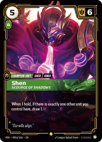 Shen, Scourge of Shadows (Alternate Art) (042a/166) [Vendetta] - The Mythic Store | 24h Order Processing