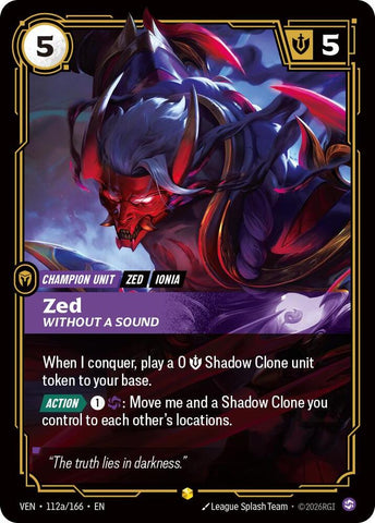 Zed, Without a Sound (Alternate Art) (112a/166) [Vendetta] - The Mythic Store | 24h Order Processing